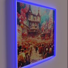 Load image into Gallery viewer, Neon lit harmony symbol wall decoration for modern living spaces.