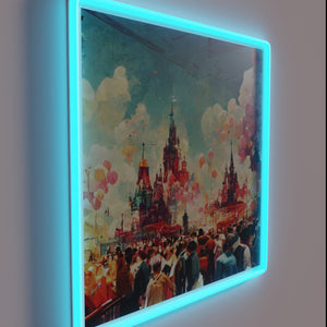Vibrant harmony-inspired neon wall art for eclectic living spaces instantly.