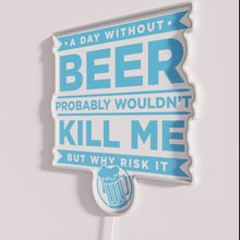 Load image into Gallery viewer, Whimsical beer lover&#39;s humorous neon sign for home decor humor enthusiasts
