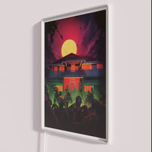 Load image into Gallery viewer, RGB Neon Sign Art: Zombies Welcome to My Abandoned Home