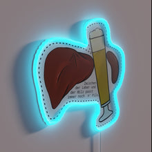 Load image into Gallery viewer, Quirky anatomy lesson decor with colorful neon lighting accents