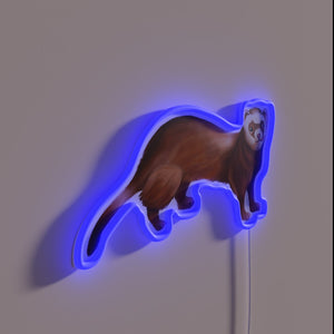 Ferret in Frenzy" - Bright Semi-Realistic Neon Sign