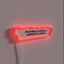Load image into Gallery viewer, Alcohol Definition Sign - Chemistry Solution in Vibrant Colorful Neon Lights