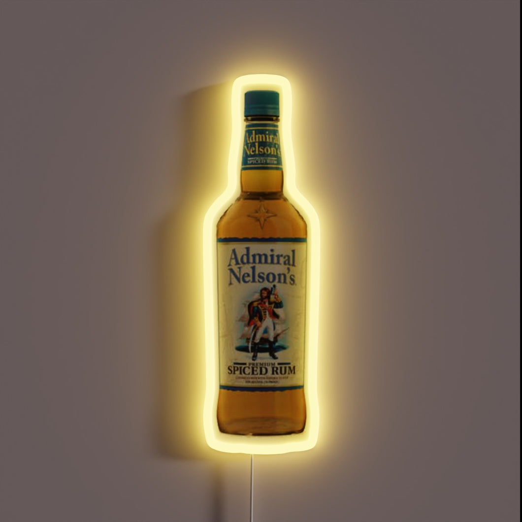 Historic Navy Admiral Lord Horatio Nelson's Colorful Neon Tribute Sign