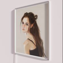 Load image into Gallery viewer, Vibrant RGB Neon Portrait of Charming Semi Realistic Woman Sign Artwork