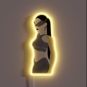 Ae Ning Ning Whiplash Icon neon sign in vibrant RGB