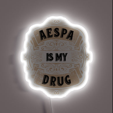 Vibrant AESPA logo RGB neon light home decor accent