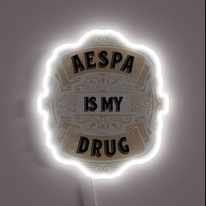 Vibrant AESPA logo RGB neon light home decor accent
