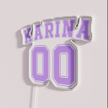 Load image into Gallery viewer, Neon Aespa Karina Varsity LED Sign for Fandom Decoration Enthusiasts