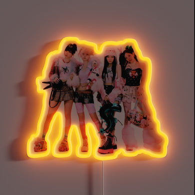 Neon Aespa Kpop Fan Decorative Sign with Color Changing LED Lights