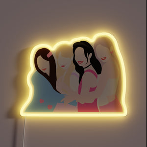 Neon Aespa icon sign reminding you life is too short
