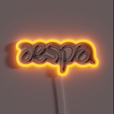 Aesthetic K-Pop Group aespa's Official MY WORLD Neon Sign Decor