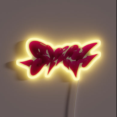 Vibrant RGB lights illuminate the iconic AESPA Spicy 3D logo