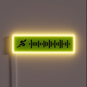 Aespa Spicy Spotify Code RGB Neon Sign Illuminates K-Pop Enthusiasts' Spaces.