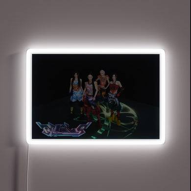 Aespa Supernova fan's vibrant neon sign for their bedroom decor