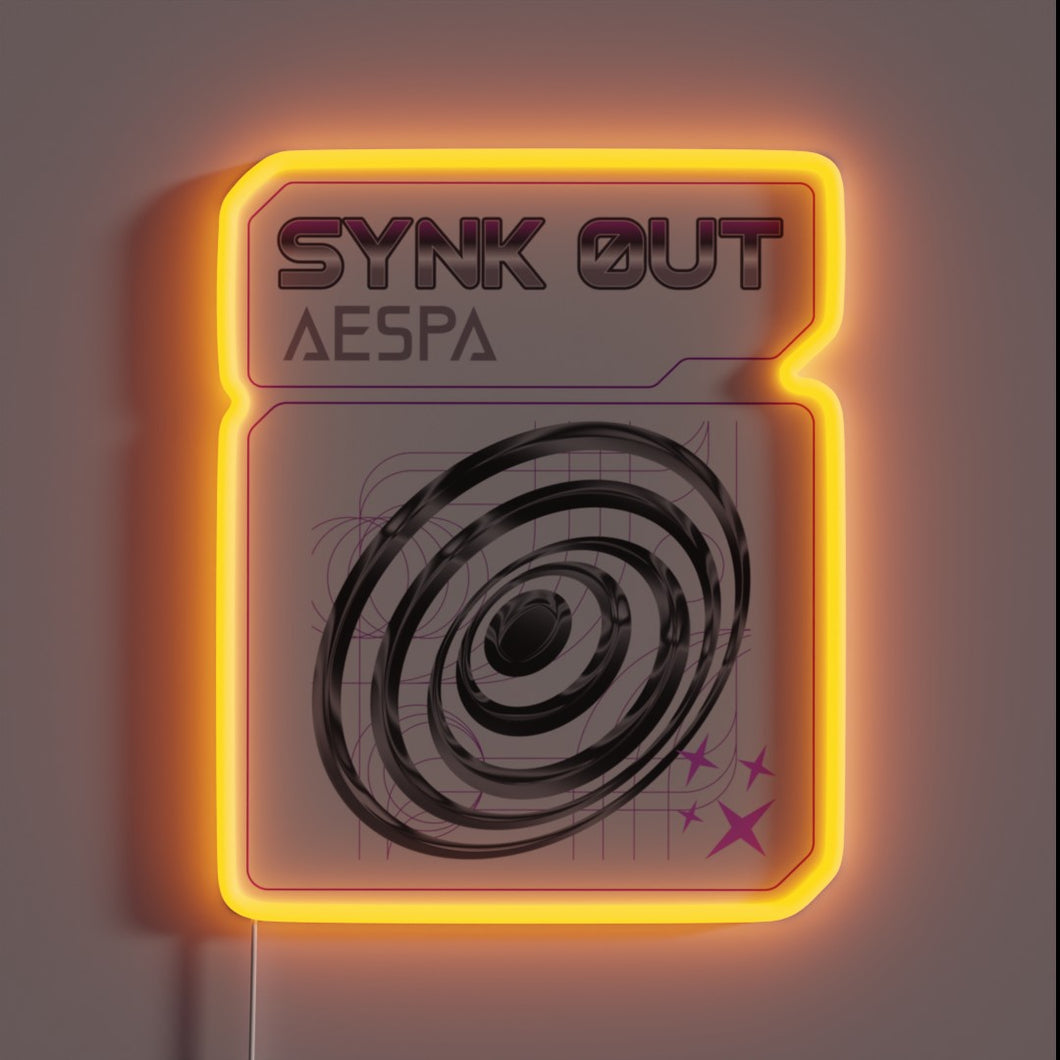 Aespa Synk Neon Sign with RGB Lights for K-Pop Enthusiasts