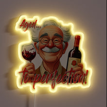Load image into Gallery viewer, Aged to perfection vibrant LED RGB glowing neon sign