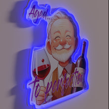 Load image into Gallery viewer, Glowing Retro-Style Neon Sign with Vibrant Color Scheme and Distressed Finish