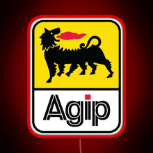 Load image into Gallery viewer, AGIP Lubricants Logo 1968 1998 RGB neon sign red