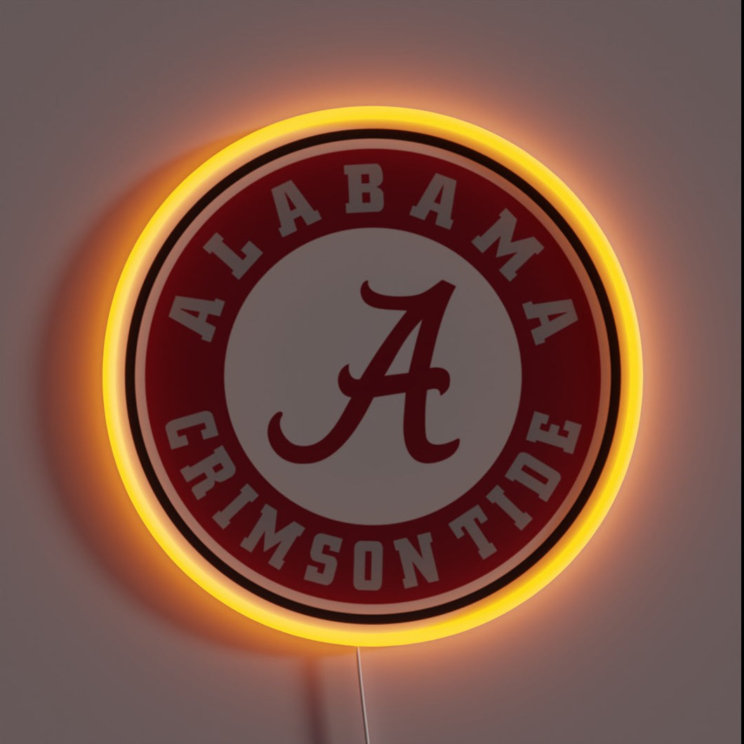 Roll Tide in radiant style — this Alabama Crimson Tide neon sign lights up the room with championship energy.