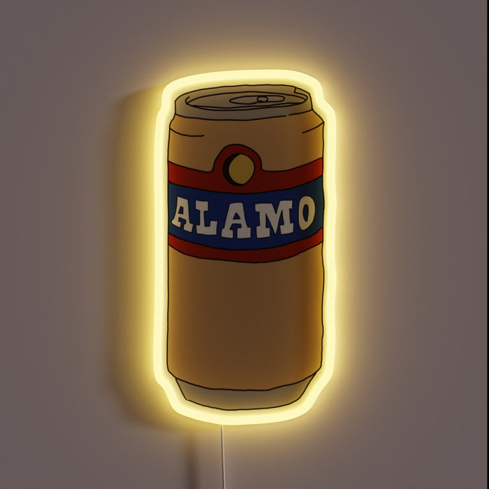 Alamo City pride shines bright with vibrant RGB neon glow.