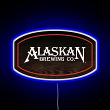 Load image into Gallery viewer, Alaskan Brewing Logo RGB neon sign blue