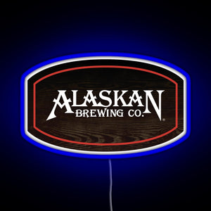 Alaskan Brewing Logo RGB neon sign blue