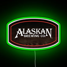 Load image into Gallery viewer, Alaskan Brewing Logo RGB neon sign green