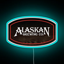 Load image into Gallery viewer, Alaskan Brewing Logo RGB neon sign lightblue 