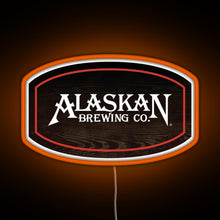 Load image into Gallery viewer, Alaskan Brewing Logo RGB neon sign orange