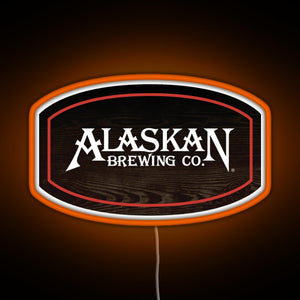 Alaskan Brewing Logo RGB neon sign orange