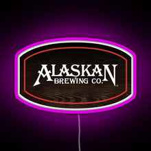 Load image into Gallery viewer, Alaskan Brewing Logo RGB neon sign  pink