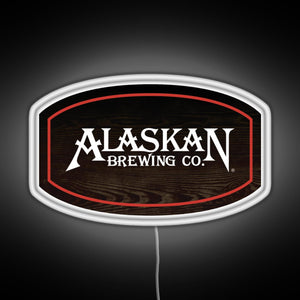 Alaskan Brewing Logo RGB neon sign white 