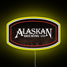 Load image into Gallery viewer, Alaskan Brewing Logo RGB neon sign yellow