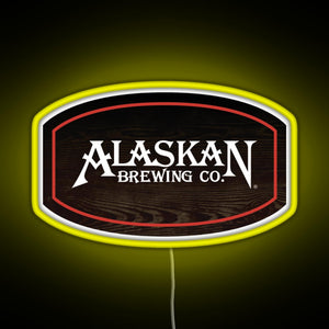 Alaskan Brewing Logo RGB neon sign yellow