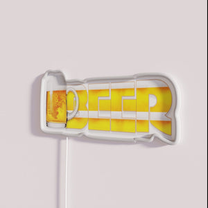 Vibrant RGB Neon Bar Sign for Beer Lovers and Enthusiasts Everywhere