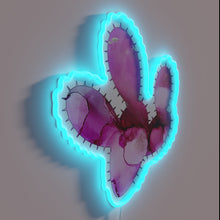 Load image into Gallery viewer, Vibrant Prickly Pear Cactus Neon Sign in Rich Bold Colors