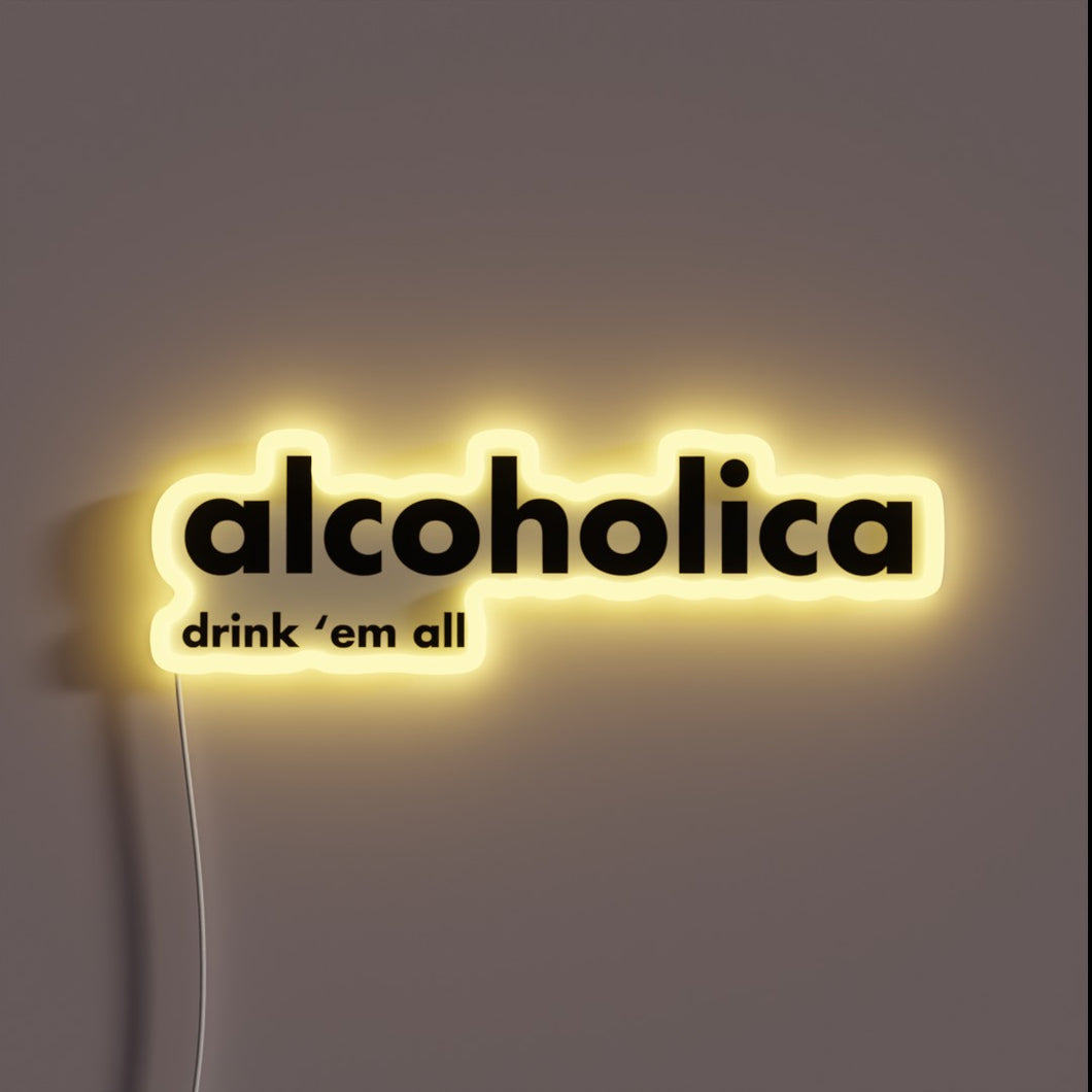 Add a bold splash of color with this neon sign