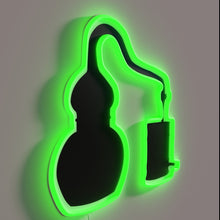 Load image into Gallery viewer, Radiant, Glowing Distillery Sign: &#39;Alembic Moonshine&#39; Handmade with Neon Accent&quot;.