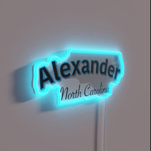 Load image into Gallery viewer, Alexander NC Home Town America Customizable RGB Neon Sign Display