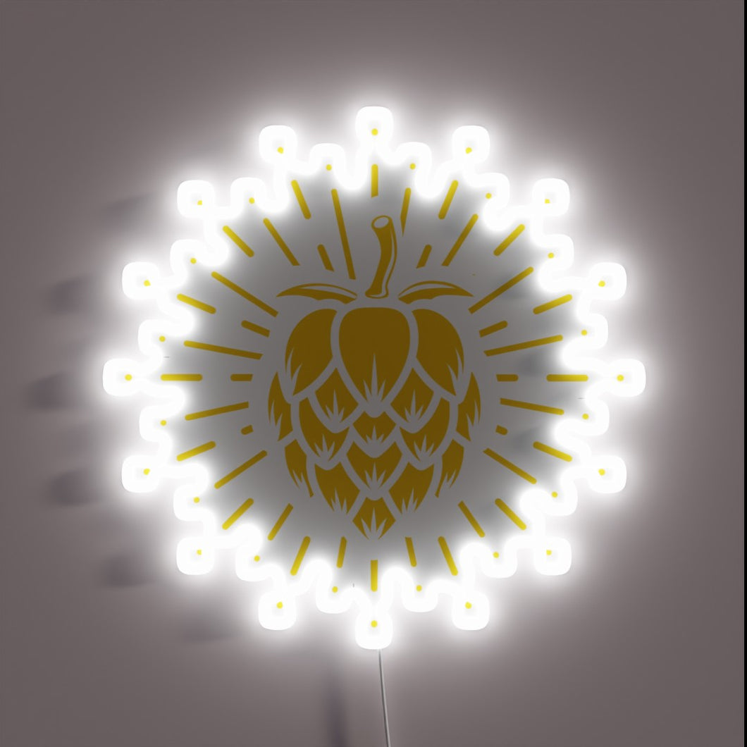 Eye-catching RGB LED Sign featuring supreme hops beer design.