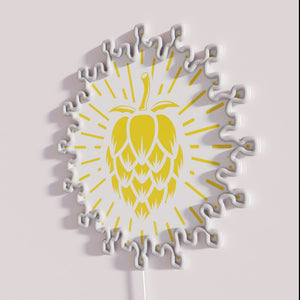 Eye-catching neon supreme hops beer logo wall decor for connoisseurs