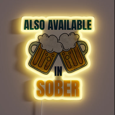 Electric Sign in Vibrant Sober Neon Color Options Available Nearby