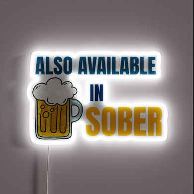 Neon bar sign for sobriety support and recovery encouragement at home.