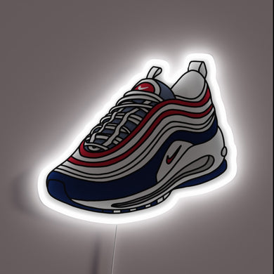 Patriot kicks that shine — this USA-themed AM97 neon sign brings the heat with every red, white, and blue ripple.
