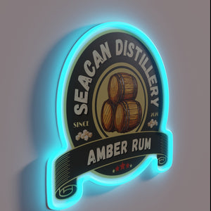 Amber glow ambiance with customizable RGB neon lighting accents anywhere.