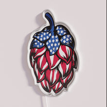 Load image into Gallery viewer, Vibrant Neon American Beer Sign Featuring Hops in Full Color