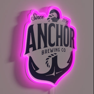 Elevate your space with vibrant Anchor Brewing neon sign illumination