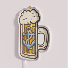 Load image into Gallery viewer, Vintage Beer Bar Decor Neon Sign with RGB Color Accent
