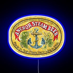 Anchor Steam Beer RGB neon sign blue